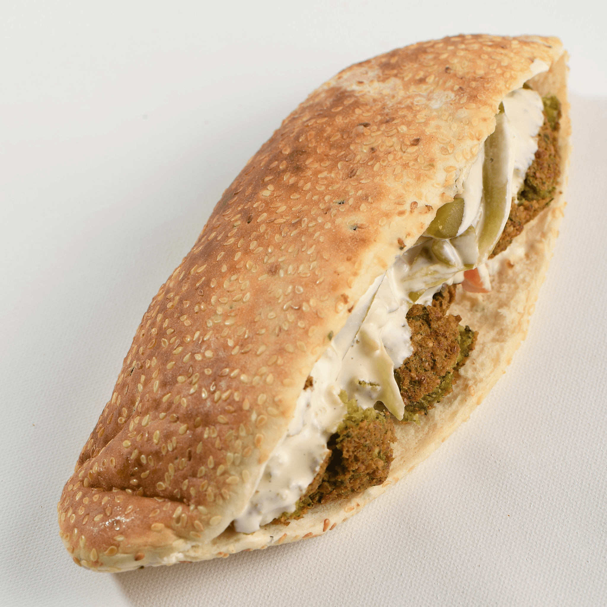 Sesame Falafel Sandwich.